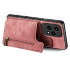 For Honor Play6C Retro Leather Zipper Wallet Back Phone Case(Pink) - 3