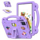 For Walmart ONN 10.1 Gen4 2024 Handle Kickstand Children EVA Shockproof Tablet Case(Light Purple) - 1