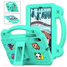 For Walmart Onn 7.0 Gen4 2024 Handle Kickstand Children EVA Shockproof Tablet Case(Mint Green) - 1