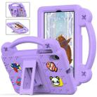 For Walmart Onn 7.0 Gen4 2024 Handle Kickstand Children EVA Shockproof Tablet Case(Light Purple) - 1