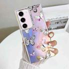 For Samsung Galaxy S23+ 5G Electroplating Laser Butterfly Phone Case(Pink Butterflies AB2) - 1