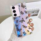 For Samsung Galaxy S23+ 5G Electroplating Laser Butterfly Phone Case(Black Butterflies AB5) - 1