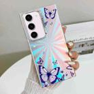 For Samsung Galaxy S23+ 5G Electroplating Laser Butterfly Phone Case(Purple Butterflies AB3) - 1