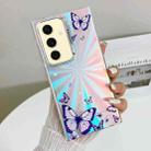 For Samsung Galaxy S24 5G Electroplating Laser Butterfly Phone Case(Purple Butterflies AB3) - 1
