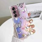 For Samsung Galaxy A14 5G Electroplating Laser Butterfly Phone Case(Pink Butterflies AB2) - 1