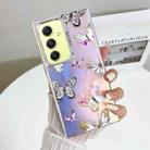 For Samsung Galaxy A34 5G Electroplating Laser Butterfly Phone Case(Pink Butterflies AB2) - 1