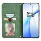 For OnePlus Nord CE4 Retro Skin Feel Magnetic Flip Leather Phone Case(Green) - 3