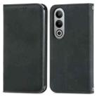 For OnePlus Nord CE4 Retro Skin Feel Magnetic Flip Leather Phone Case(Black) - 1