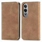 For OnePlus Nord CE4 Retro Skin Feel Magnetic Flip Leather Phone Case(Brown) - 1