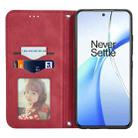 For OnePlus Nord CE4 Retro Skin Feel Magnetic Flip Leather Phone Case(Red) - 3