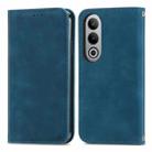 For OnePlus Nord CE4 Retro Skin Feel Magnetic Flip Leather Phone Case(Blue) - 1