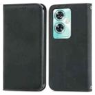 For OnePlus Nord N30 SE Retro Skin Feel Magnetic Flip Leather Phone Case(Black) - 1