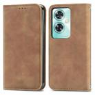 For OnePlus Nord N30 SE Retro Skin Feel Magnetic Flip Leather Phone Case(Brown) - 1