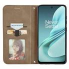 For OnePlus Nord N30 SE Retro Skin Feel Magnetic Flip Leather Phone Case(Brown) - 3