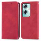 For OnePlus Nord N30 SE Retro Skin Feel Magnetic Flip Leather Phone Case(Red) - 1