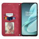 For OnePlus Nord N30 SE Retro Skin Feel Magnetic Flip Leather Phone Case(Red) - 3