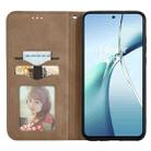 For OnePlus CE 4 Lite Retro Skin Feel Magnetic Flip Leather Phone Case(Brown) - 3