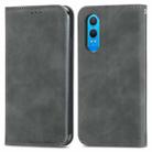 For OnePlus CE 4 Lite Retro Skin Feel Magnetic Flip Leather Phone Case(Grey) - 2