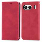 For OnePlus  Nord 4 Retro Skin Feel Magnetic Flip Leather Phone Case(Red) - 2