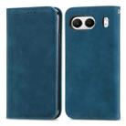 For OnePlus  Nord 4 Retro Skin Feel Magnetic Flip Leather Phone Case(Blue) - 2