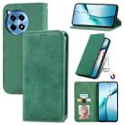 For OnePlus Ace 3 Pro Retro Skin Feel Magnetic Flip Leather Phone Case(Green) - 1