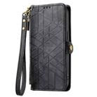 For Huawei Pura 70 Geometric Zipper Wallet Side Buckle Leather Phone Case(Black) - 2