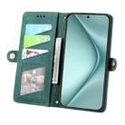 For Huawei Pura 70 Geometric Zipper Wallet Side Buckle Leather Phone Case(Green) - 3