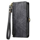 For Huawei Pura 70 Pro Geometric Zipper Wallet Side Buckle Leather Phone Case(Black) - 2