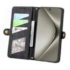 For Huawei Pura 70 Pro Geometric Zipper Wallet Side Buckle Leather Phone Case(Black) - 3