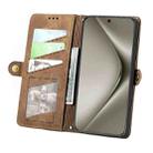 For Huawei Pura 70 Pro Geometric Zipper Wallet Side Buckle Leather Phone Case(Brown) - 3