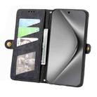 For Huawei Pura 70 Pro+ Geometric Zipper Wallet Side Buckle Leather Phone Case(Black) - 3