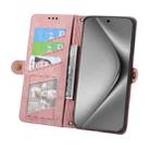 For Huawei Pura 70 Pro+ Geometric Zipper Wallet Side Buckle Leather Phone Case(Pink) - 3