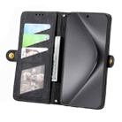 For Huawei Pura 70 Ultra Geometric Zipper Wallet Side Buckle Leather Phone Case(Black) - 3