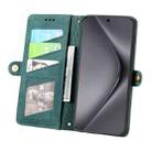 For Huawei Pura 70 Ultra Geometric Zipper Wallet Side Buckle Leather Phone Case(Green) - 3