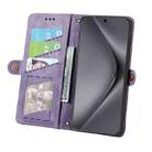 For Huawei Pura 70 Ultra Geometric Zipper Wallet Side Buckle Leather Phone Case(Purple) - 3