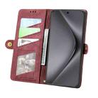 For Huawei Pura 70 Ultra Geometric Zipper Wallet Side Buckle Leather Phone Case(Red) - 3