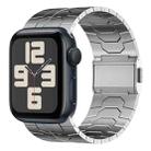 For Apple Watch SE 2023 44mm Norman Buckle Stainless Steel Watch Band(Silver) - 1