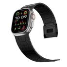 For Apple Watch SE 2023 44mm Norman Buckle Stainless Steel Watch Band(Black) - 2
