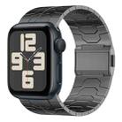 For Apple Watch SE 2023 44mm Norman Buckle Stainless Steel Watch Band(Gunmetal) - 1