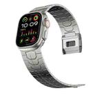 For Apple Watch Ultra 2 49mm Norman Buckle Stainless Steel Watch Band(Titanium Color) - 2