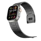 For Apple Watch Ultra 49mm Norman Buckle Stainless Steel Watch Band(Gunmetal) - 2