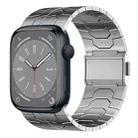 For Apple Watch Series 8 45mm Norman Buckle Stainless Steel Watch Band(Silver) - 1