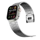 For Apple Watch Series 8 45mm Norman Buckle Stainless Steel Watch Band(Silver) - 2