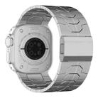 For Apple Watch Series 8 45mm Norman Buckle Stainless Steel Watch Band(Silver) - 3