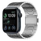 For Apple Watch SE 2022 44mm Norman Buckle Stainless Steel Watch Band(Silver) - 1