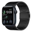 For Apple Watch SE 2022 44mm Norman Buckle Stainless Steel Watch Band(Black) - 1