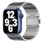 For Apple Watch Series 7 45mm Norman Buckle Stainless Steel Watch Band(Silver) - 1