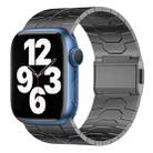 For Apple Watch Series 7 45mm Norman Buckle Stainless Steel Watch Band(Gunmetal) - 1