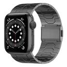 For Apple Watch Series 6 44mm Norman Buckle Stainless Steel Watch Band(Gunmetal) - 1