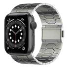 For Apple Watch Series 6 44mm Norman Buckle Stainless Steel Watch Band(Titanium Color) - 1